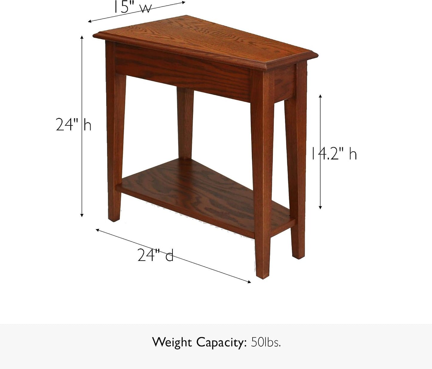 End Table, 17", Smoke Gray