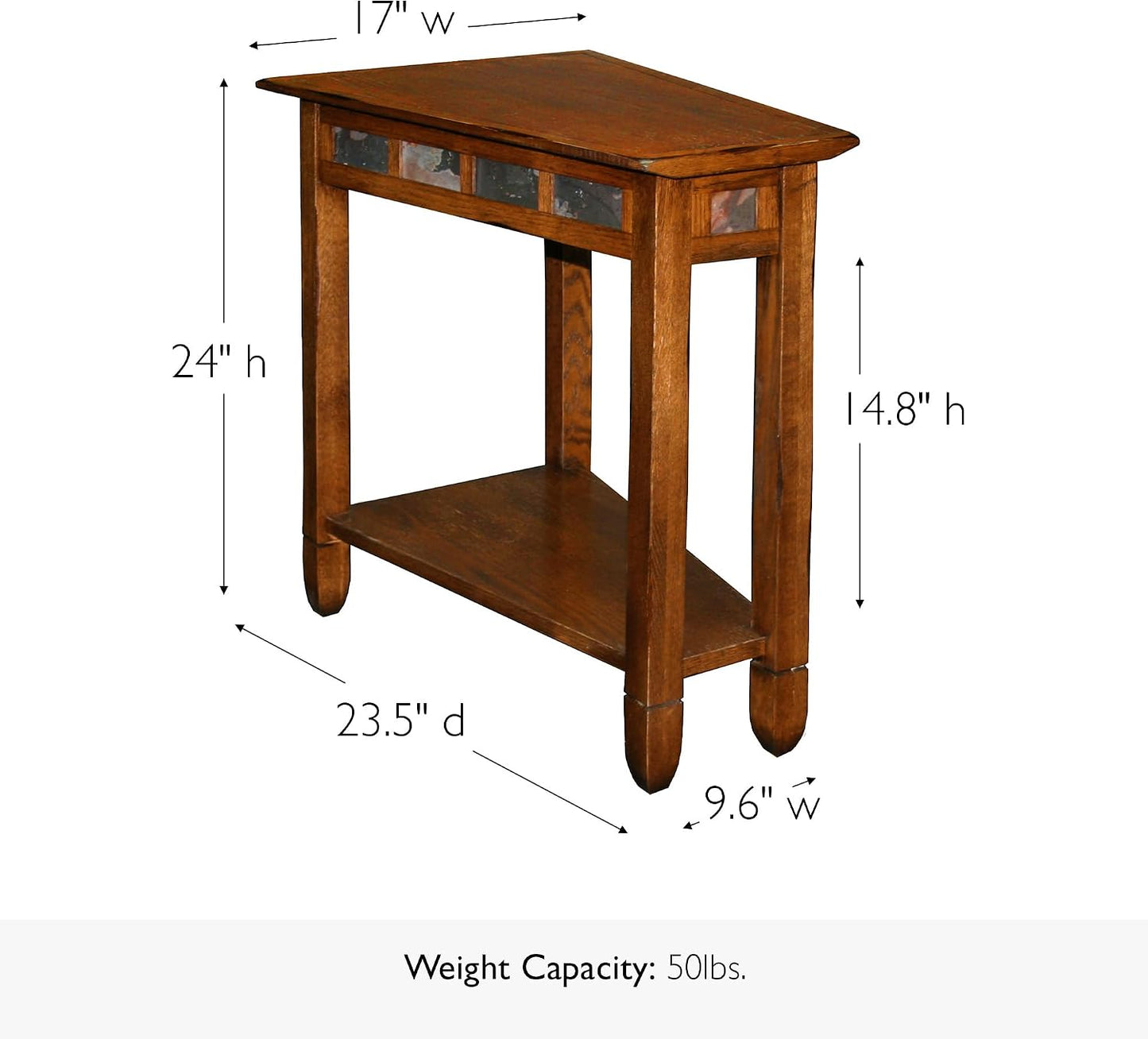 End Table, 17", Smoke Gray