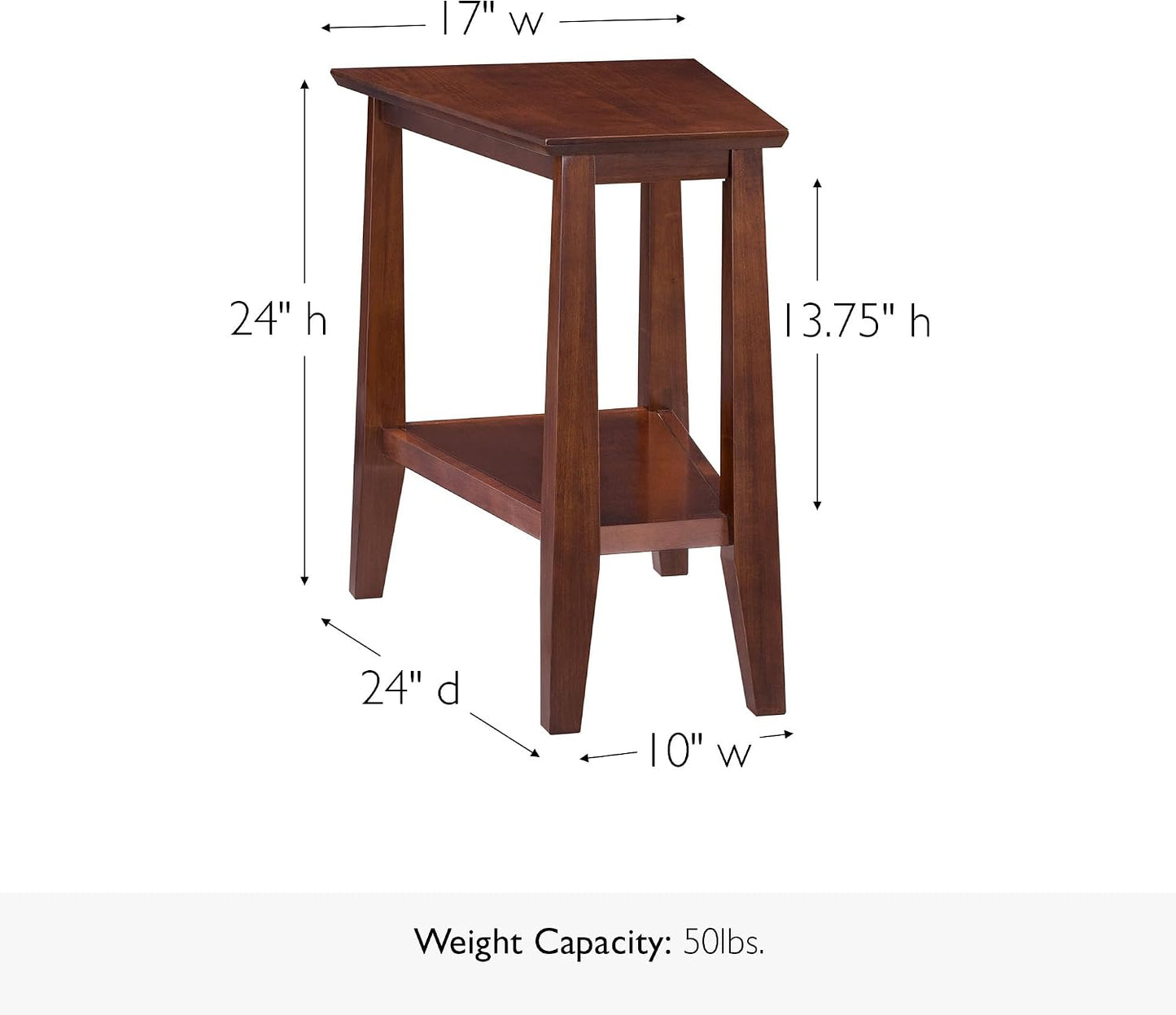 End Table, 17", Smoke Gray