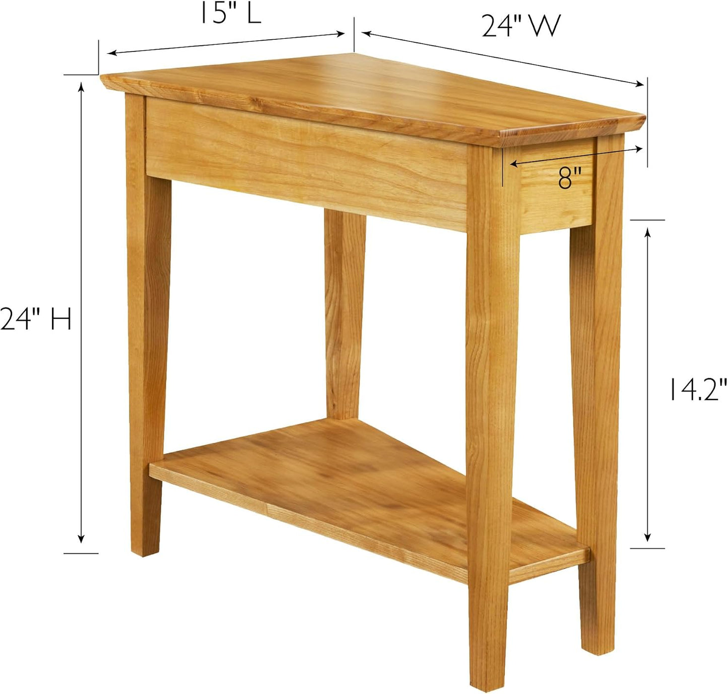 End Table, 17", Smoke Gray