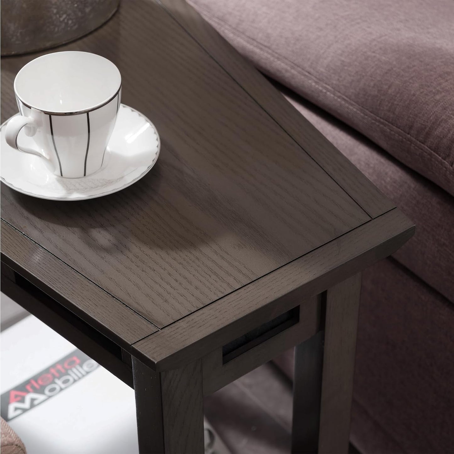 End Table, 17", Smoke Gray