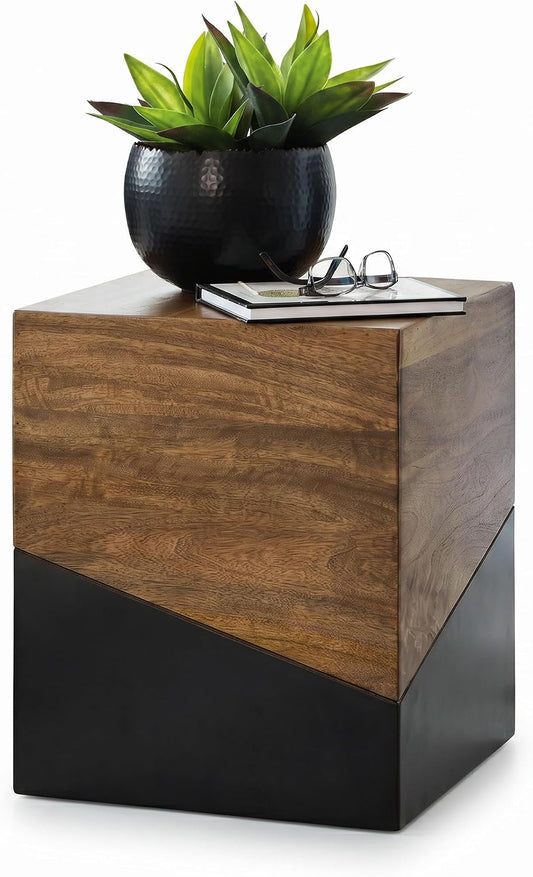 Ashley Accent End Table, Trailbend, Brown/Gunmetal