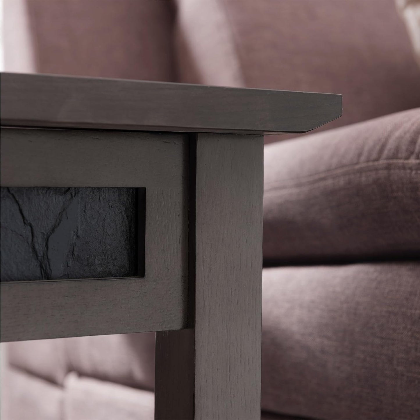 End Table, 17", Smoke Gray