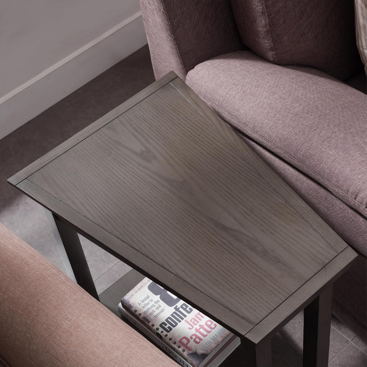 End Table, 17", Smoke Gray