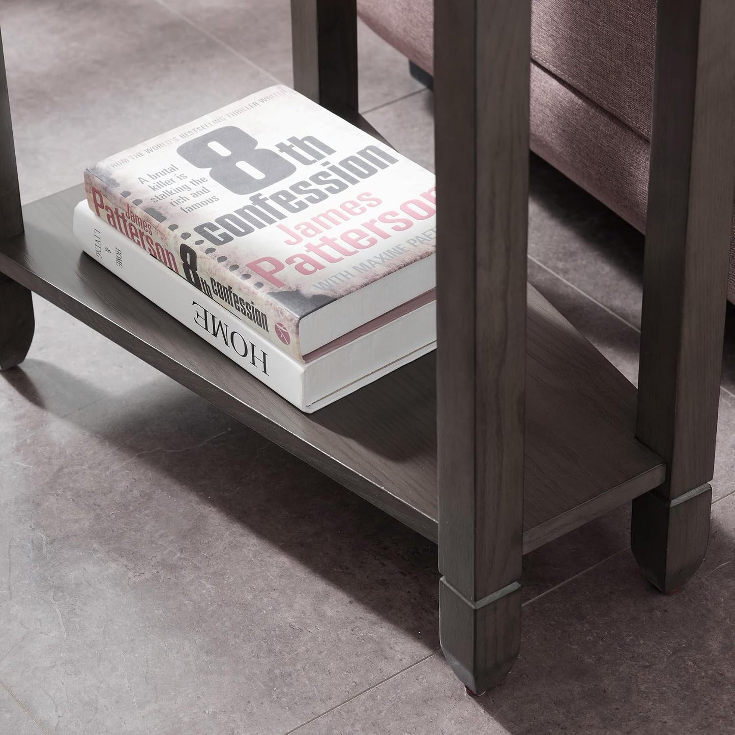 End Table, 17", Smoke Gray