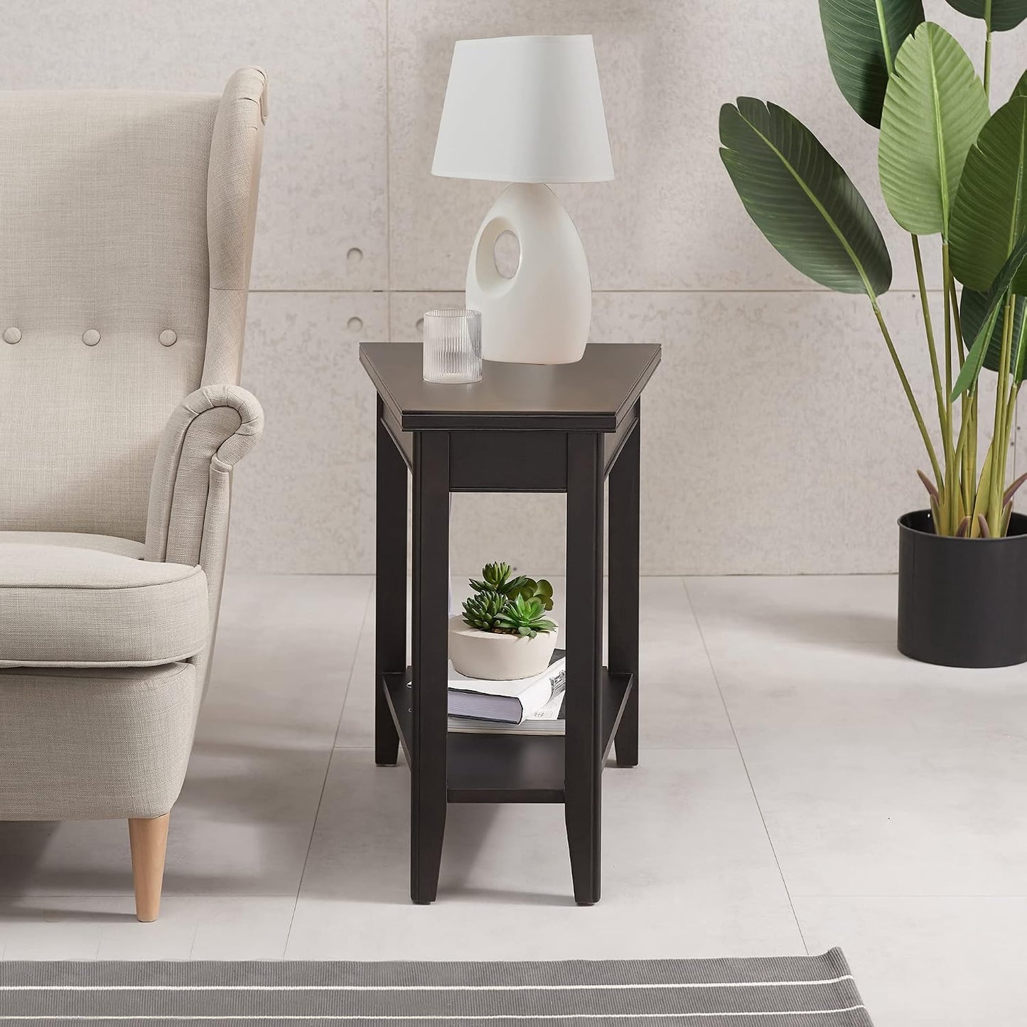 End Table, 17", Smoke Gray