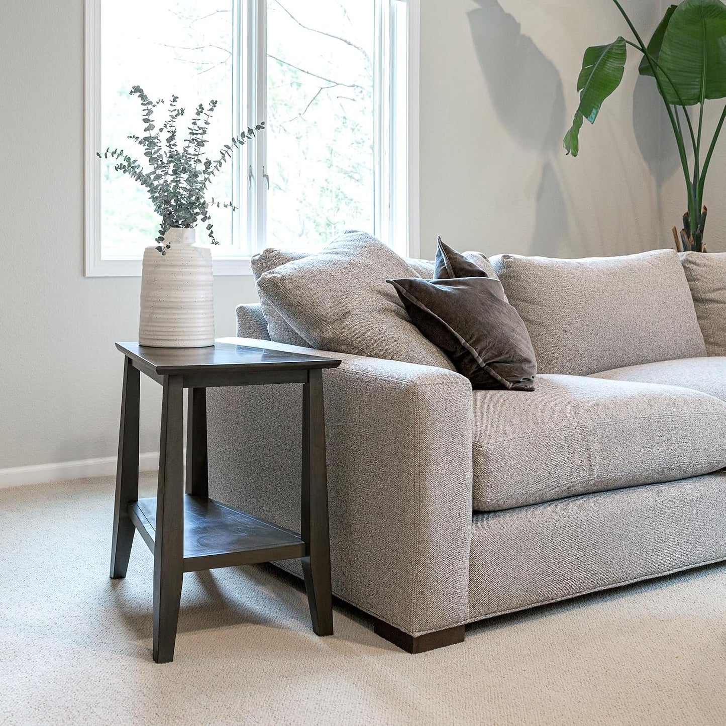 End Table, 17", Smoke Gray