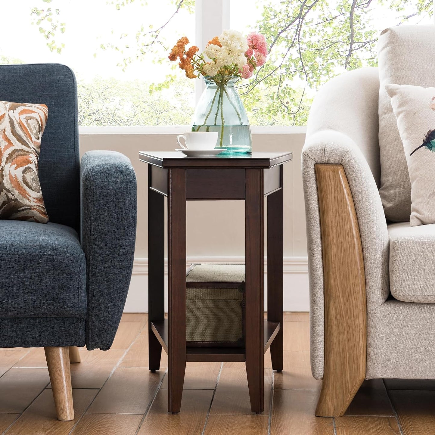 End Table, 17", Smoke Gray