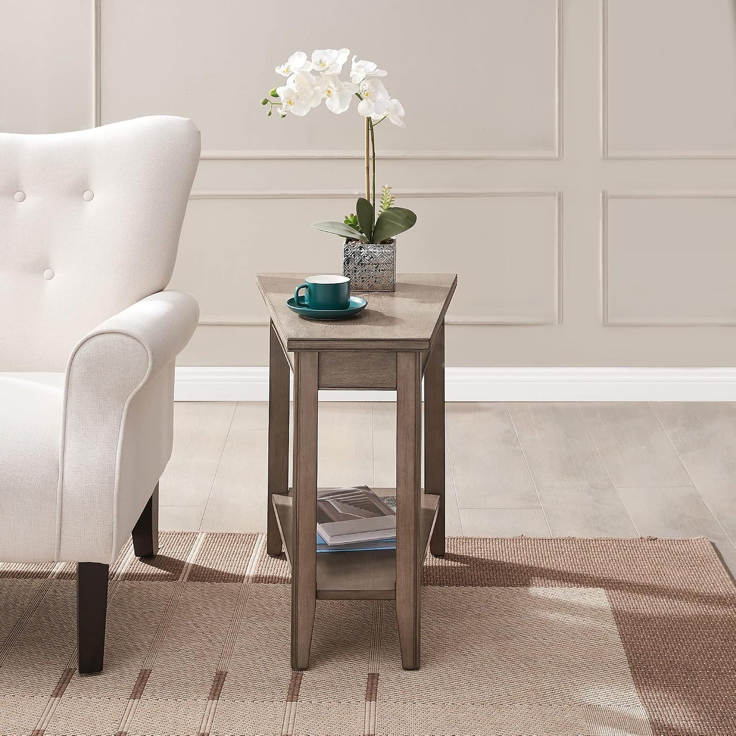 End Table, 17", Smoke Gray