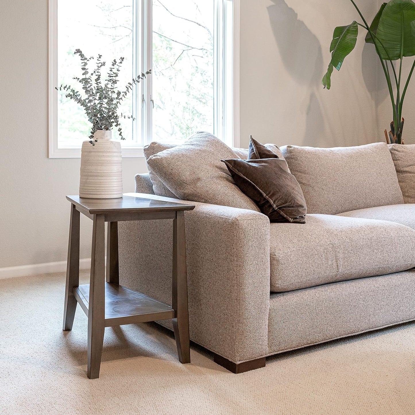 End Table, 17", Smoke Gray